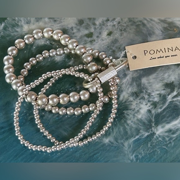 Pomina Jewelry - Pomina Silver Beaded Bracelet Set